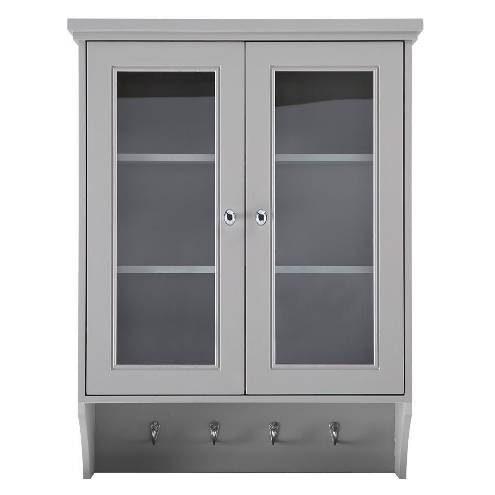 Gray Bathroom Wall Cabinet
 Home Decorators Collection Gazette 23 1 2 in W x 31 in H