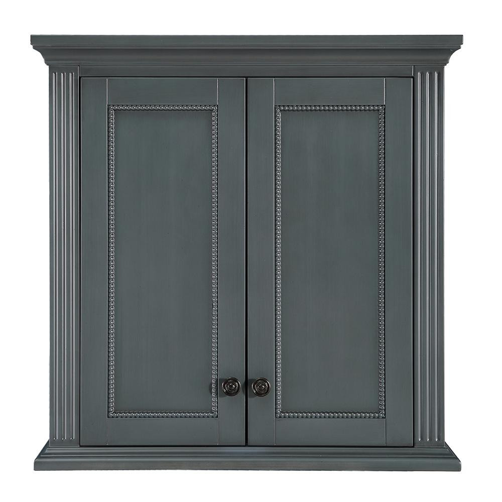 Gray Bathroom Wall Cabinet
 Home Decorators Collection Rosamund 28 in W x 28 in H