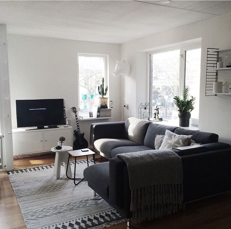 Grey Couch Living Room Decor
 Ikea Nockeby Dark Grey Corner Lounge