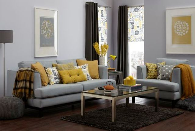 Grey Living Room Ideas
 29 Stylish Grey And Yellow Living Room Décor Ideas DigsDigs