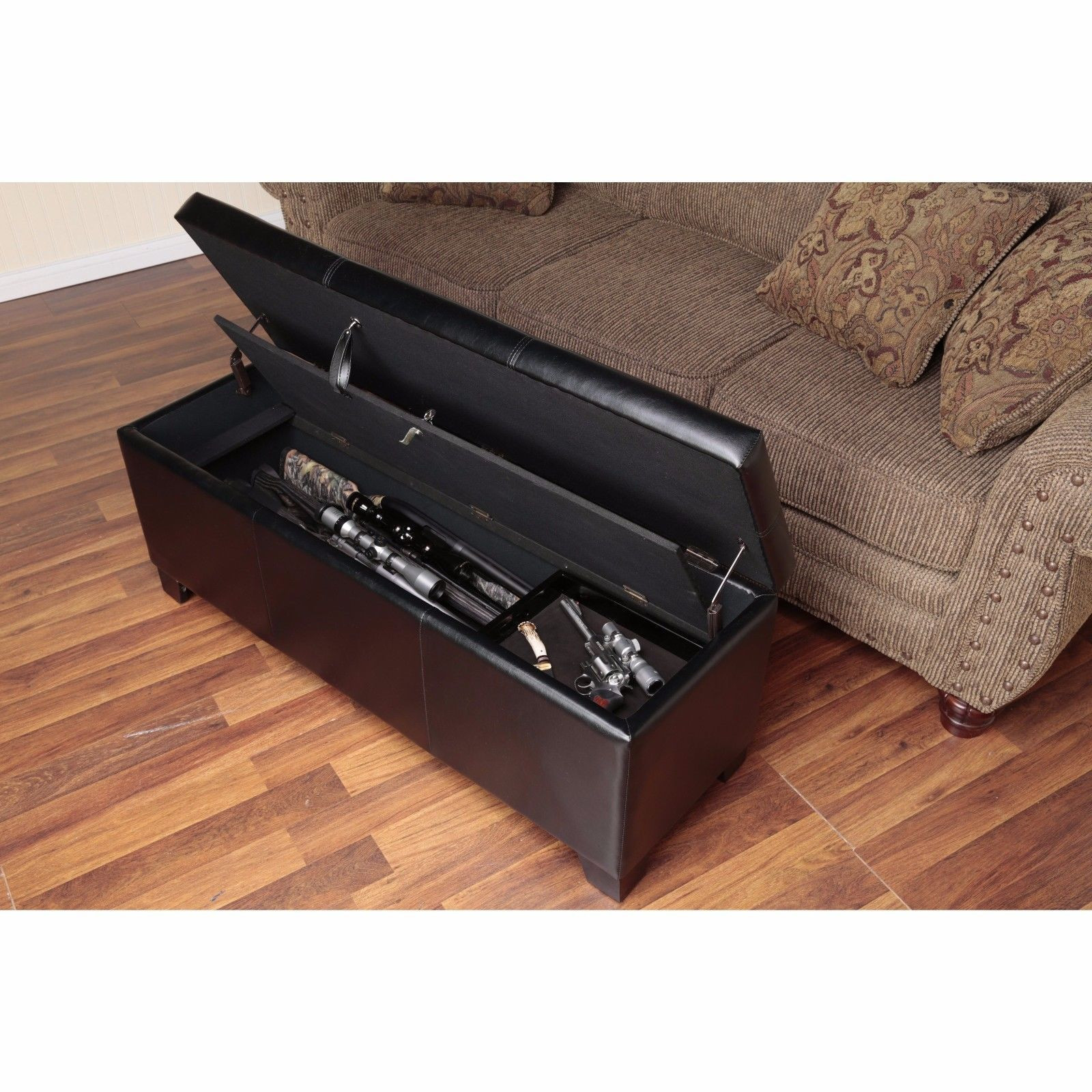 Gun Storage Bench
 Gun Concealment Furniture Locking Storage Bench Firearm