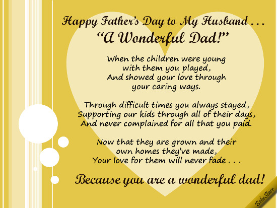 Happy Fathers Day Quotes From Wife
 Happy Father s Day To My Husband s and