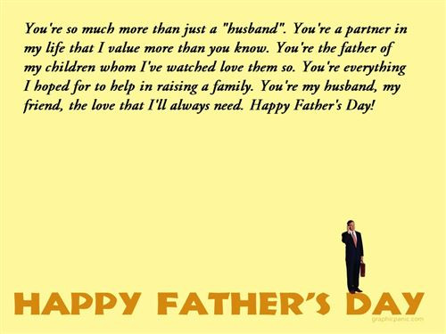 Happy Fathers Day Quotes From Wife
 Husband And Father Quotes QuotesGram