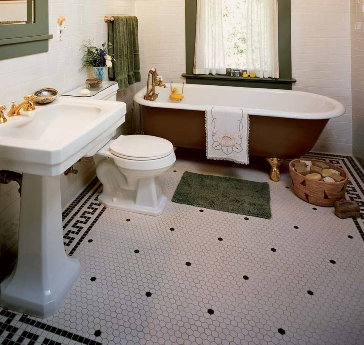 Hex Bathroom Floor Tile
 The Floor is a Key to Style Arts & Crafts Homes and the