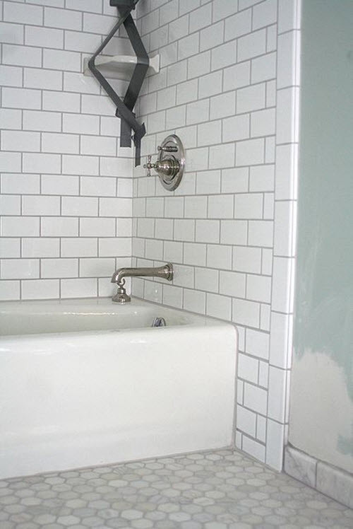 Hex Bathroom Floor Tile
 34 white hexagon bathroom floor tile ideas and pictures