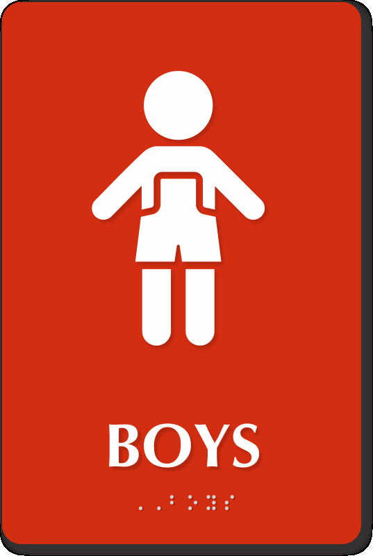 Kids Bathroom Sign
 Boys Bathroom Signs