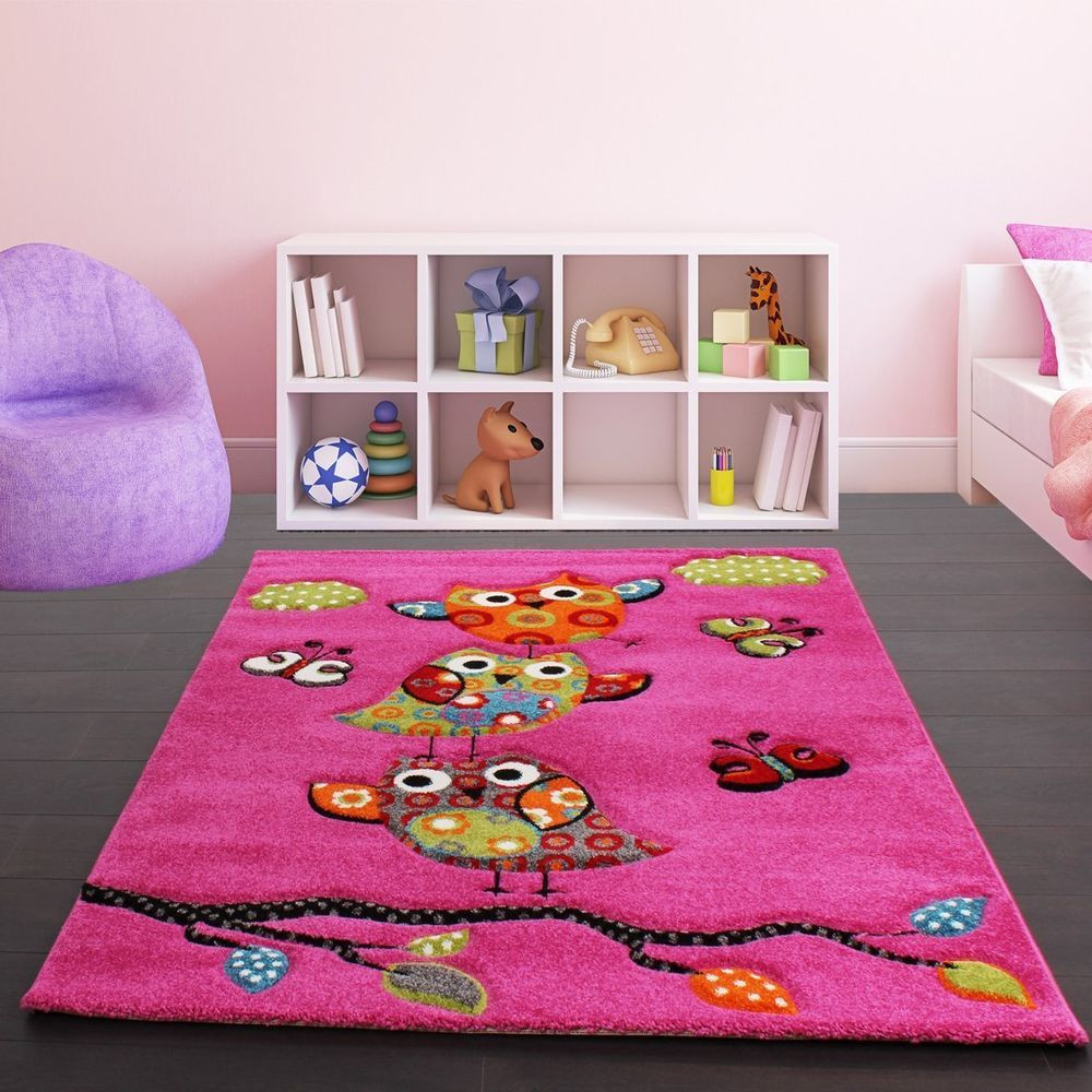 Kids Bedroom Rugs
 Kids Pink Rug Modern Design Carpet Soft Children Bedroom