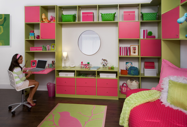 Kids Bedroom Storage
 Kids’ Built in Bed and Wall Unit Transitional Kids