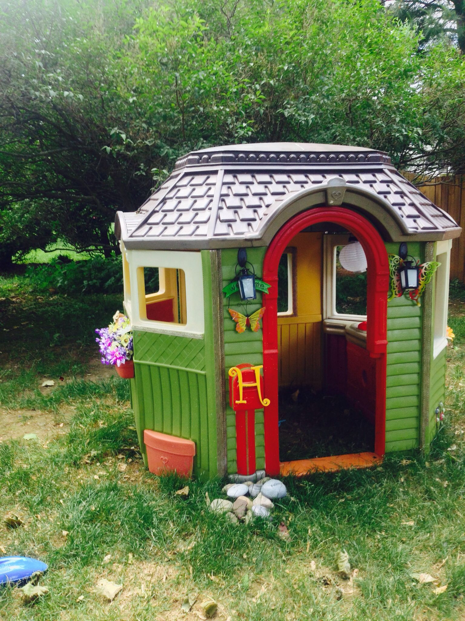 Kids Outdoor Plastic Playhouses
 Little tykes refurbished makeover