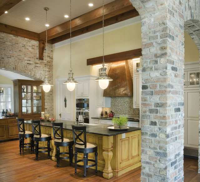 Kitchen Brick Wall
 Stone Residence 1 Traditional Kitchen Nashville by