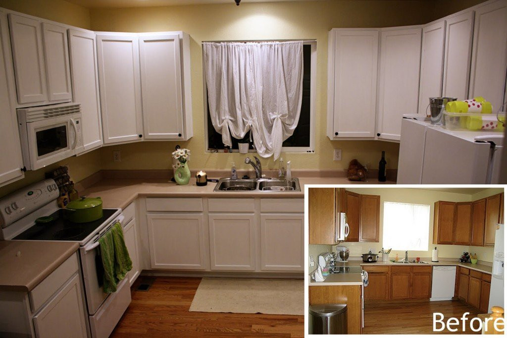 Kitchen Cabinet Paint White
 Painting Kitchen Cabinets White Before and After