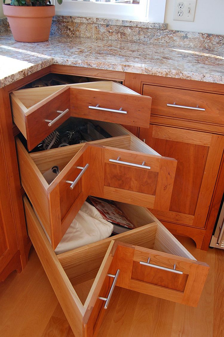 Kitchen Cabinet Slides
 30 Corner Drawers and Storage Solutions for the Modern Kitchen