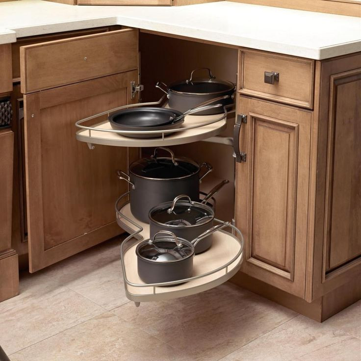 Kitchen Corner Cabinet Storage
 Contemporary Beautifully Curved Shelves That Give Corner