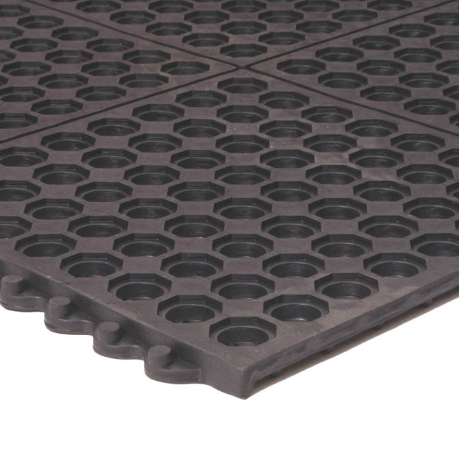Kitchen Floor Mat Anti Fatigue
 Apache Mills 3 x 3 Black Interlocking Anti Fatigue