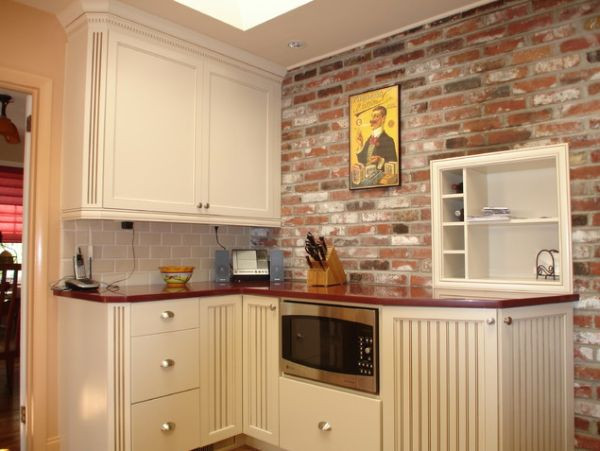 Kitchen Wallpaper Home Depot
 Exposed brickwork wallpaper brick backsplash kitchen