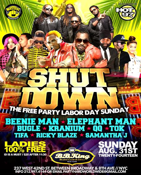 Labor Day Party Nyc
 Labor Day Weekend Labor Day Shutdown BB Kings Sunday
