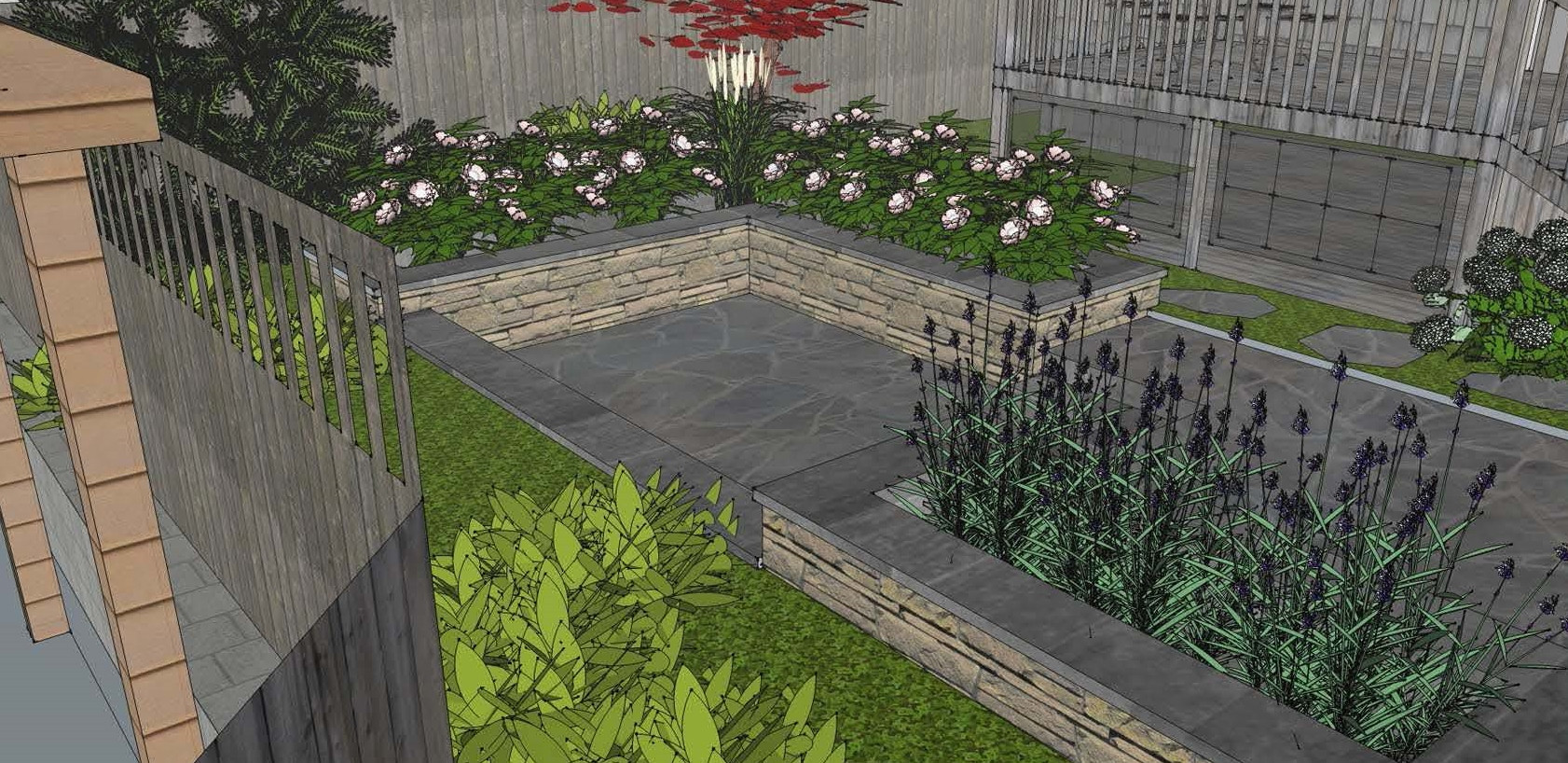 Landscape Design Seattle
 Seattle Landscape Design 3D Model — Sublime Garden Design