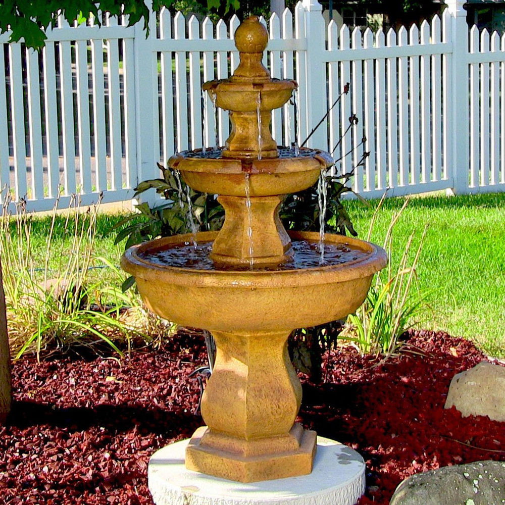 Landscape Water Fountains
 Water Fountain Tropical 3 Tier Outdoor Electric Garden