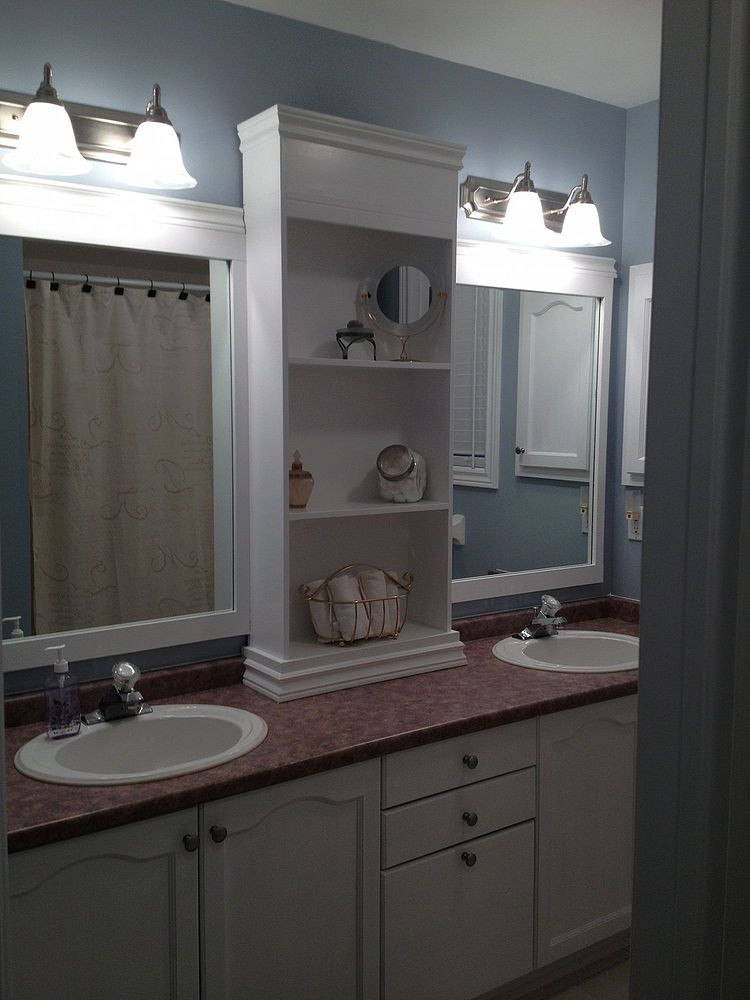 Large Framed Mirrors For Bathroom
 Bathroom Mirror redo to double framed mirrors and