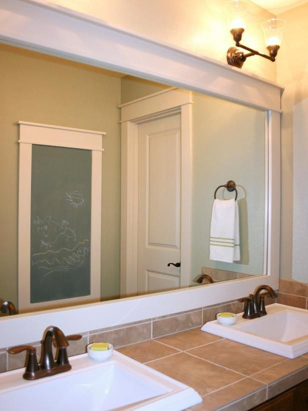 Large Framed Mirrors For Bathroom
 How to Frame a Mirror A Place Called Home