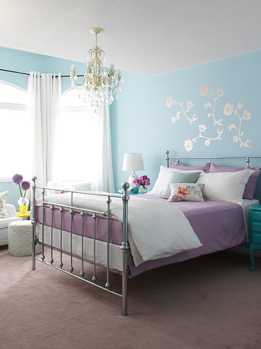 Lavender Bedroom Walls
 Cottage Blue Designs Blue and Purple Rooms why not