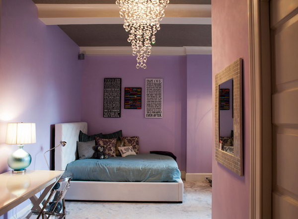 Lavender Bedroom Walls
 80 Inspirational Purple Bedroom Designs & Ideas Hative