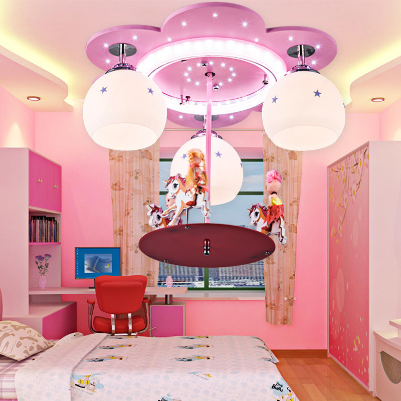 Light Fixtures For Girl Bedroom
 Feminine Pink Hanging Bedroom Ceiling Light Fixtures