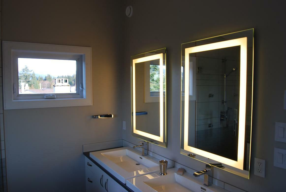 Lighted Bathroom Wall Mirror
 Lighted bathroom vanity make up mirror led lighted wall