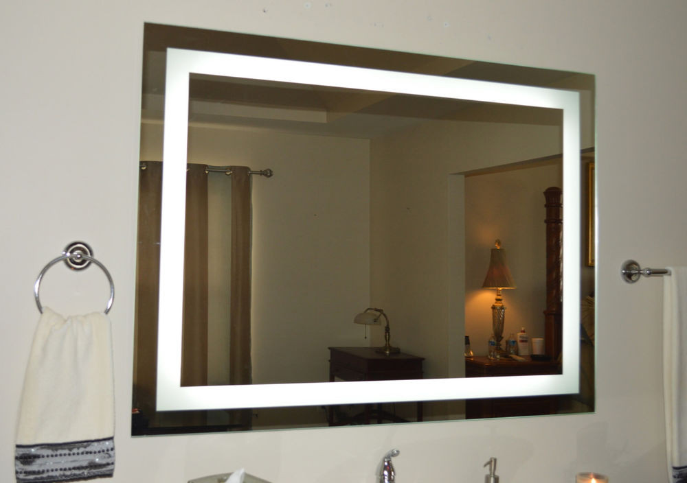 Lighted Bathroom Wall Mirror
 Lighted bathroom vanity mirror led wall mounted Hotel