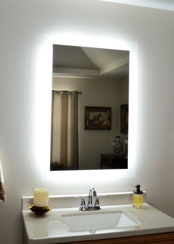 Lighted Bathroom Wall Mirror
 Lighted Vanity Mirror make up wall mounted LED bath