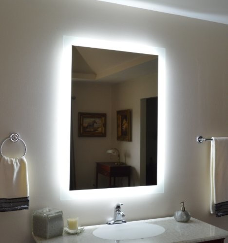 Lighted Bathroom Wall Mirror
 Wall Mounted Lighted Vanity Mirror Modern Bathroom