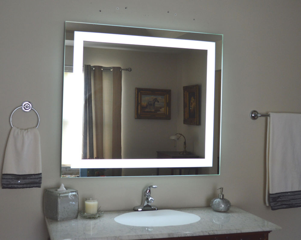 Lighted Bathroom Wall Mirror
 Lighted bathroom vanity make up mirror led lighted wall