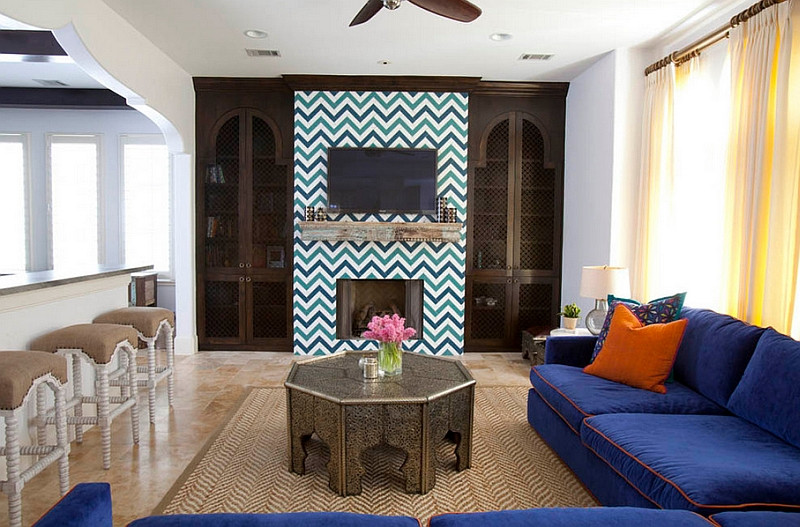 Living Room Decorations Ideas
 Chevron Pattern Ideas For Living Rooms Rugs Drapes and