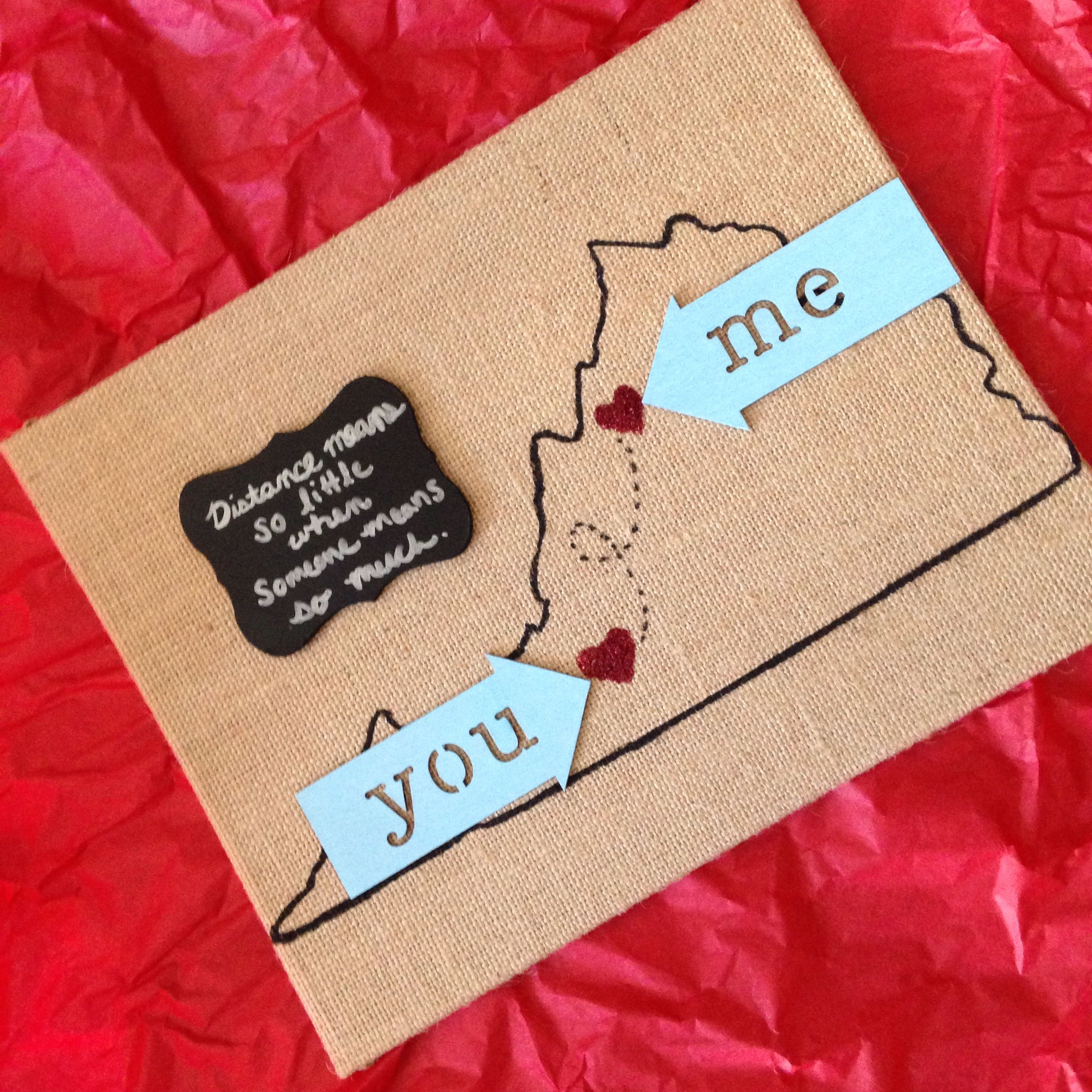 Long Distance Valentines Day Gifts
 I m in a long distance relationship & I made this for my