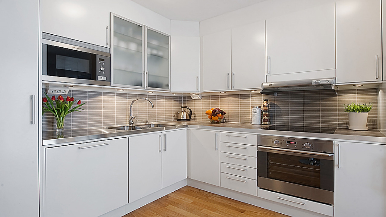 Modern Kitchen Cabinet Ideas
 Studio apartment appliances modern white kitchen cabinets