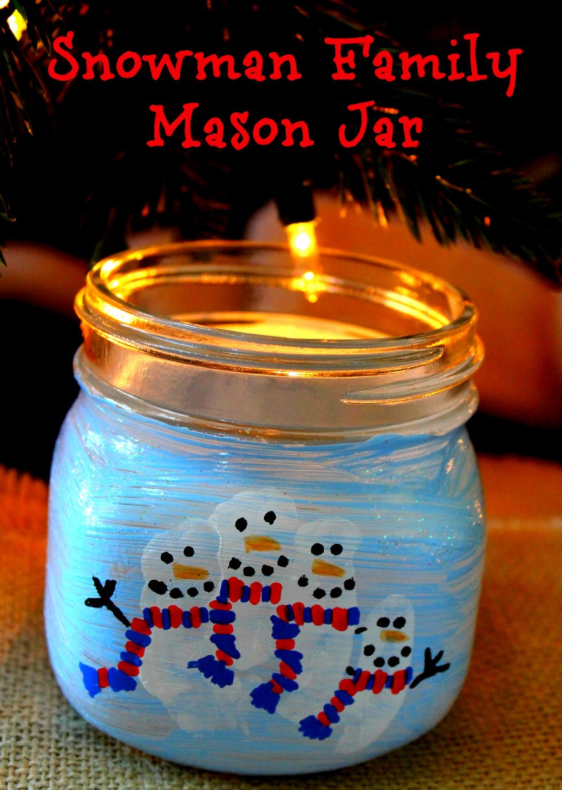 Mom Christmas Gifts 2020
 Snowman Family Mason Jar