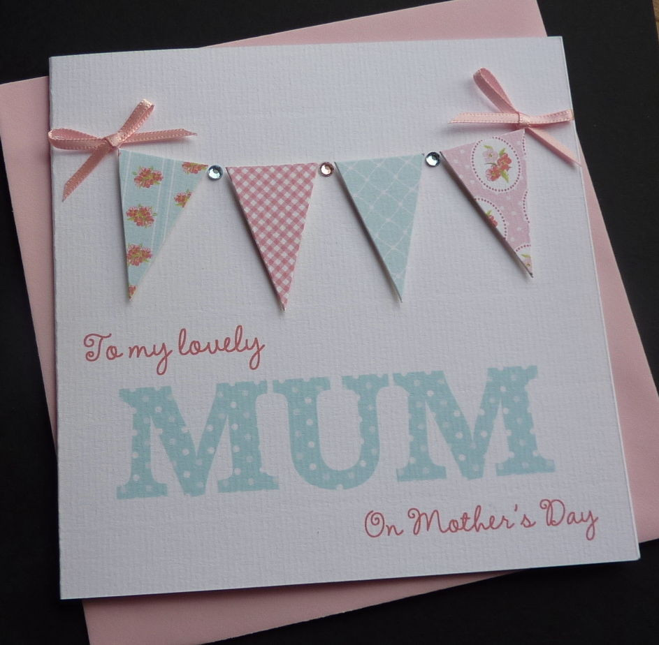 Mother's Day Cards Ideas
 Handmade Personalised Bunting Mother s Day Card