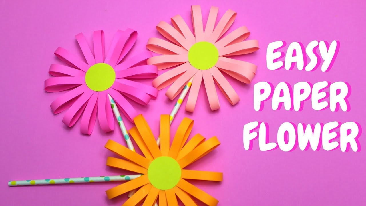 Mothers Day Paper Craft
 Easy Paper Flower Paper Craft
