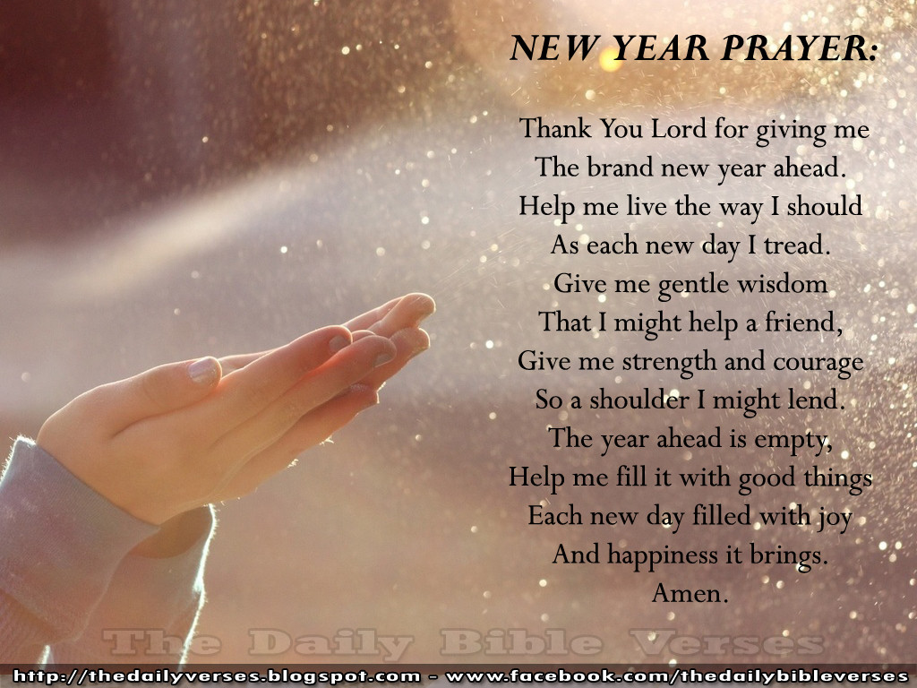 New Year Bible Quotes
 Daily Bible Verses New Year Prayer