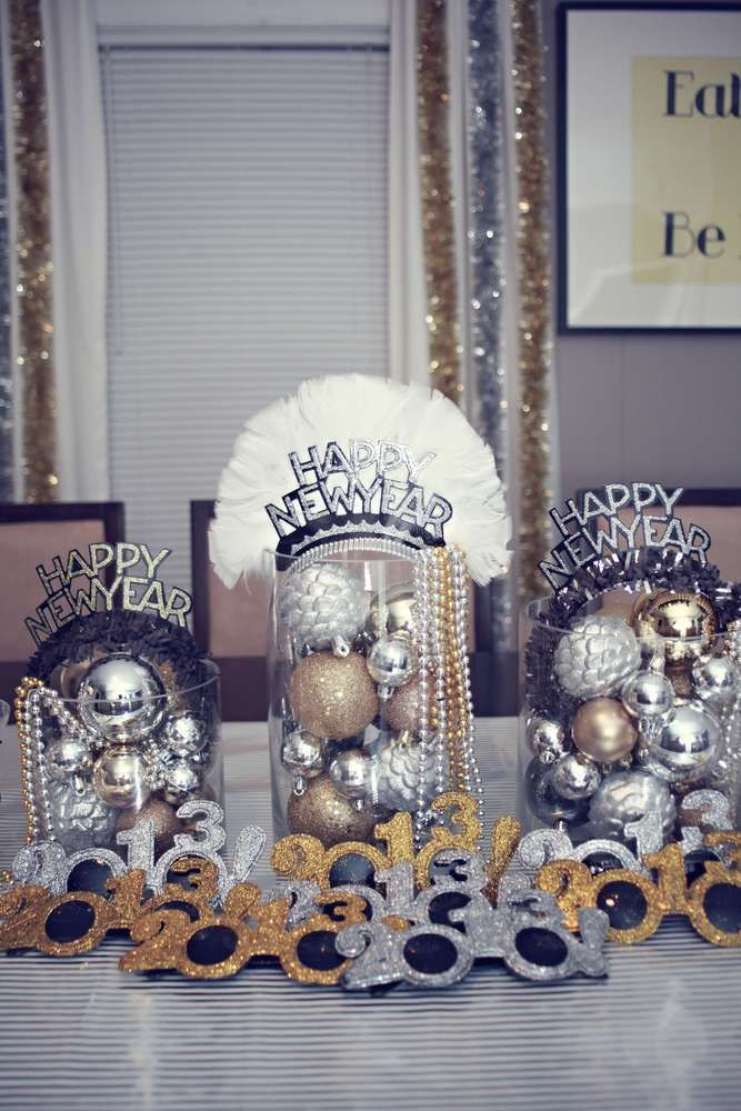 New Year Decoration Ideas
 Silver Gold & Black New Year s Party Ideas