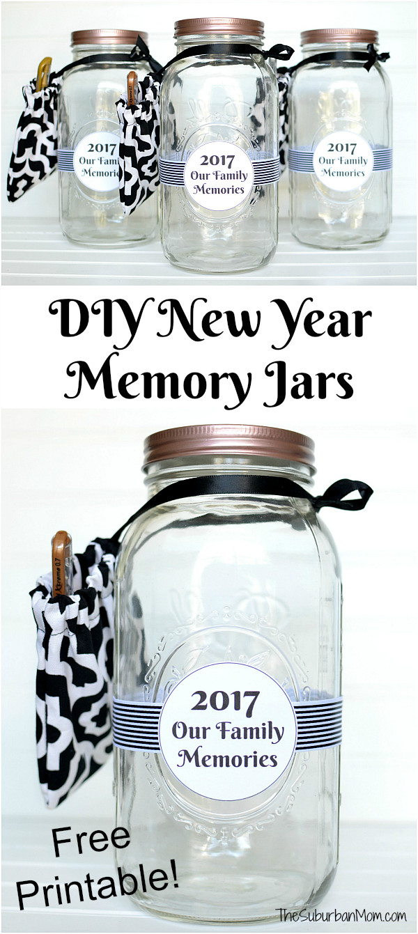 New Year Gifts For Friends
 DIY New Year Memory Jar with free printable label Start