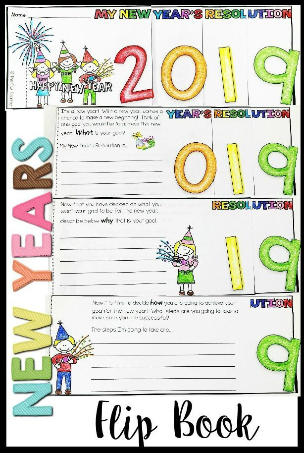 New Year Resolutions Ideas 2020
 New Years 2019 & 2020 Resolution and Goals Flip Book