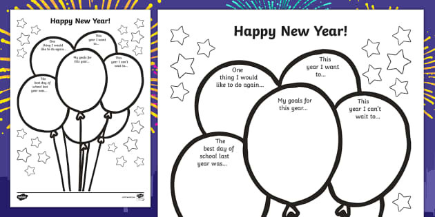 New Year Resolutions Ideas 2020
 Happy New Year Worksheet teacher made