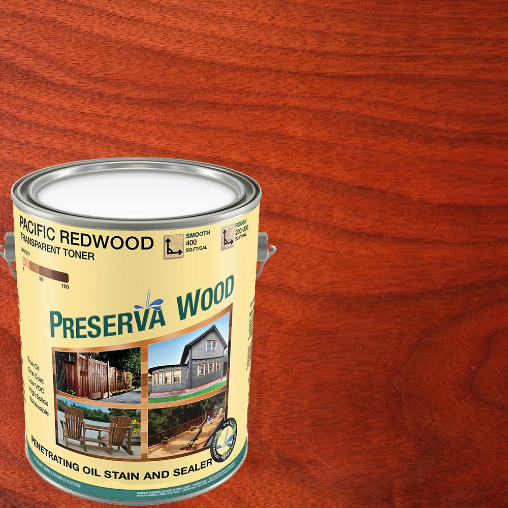 Oil Based Deck Paint
 Preserva Wood 1 gal 100 VOC Oil Based Pacific Redwood