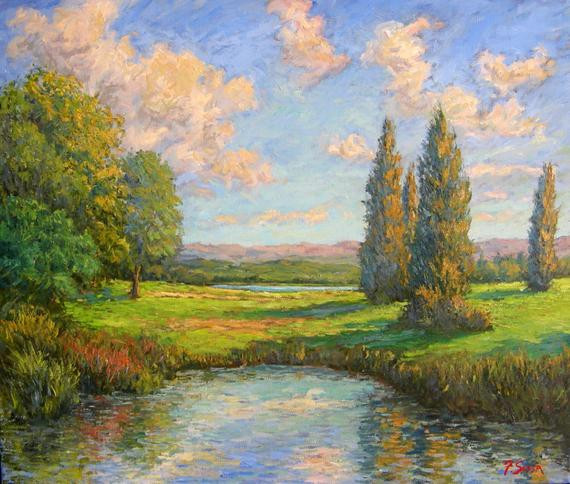 Oil Paintings Landscape
 Original impressionist oil painting landscape sunny day