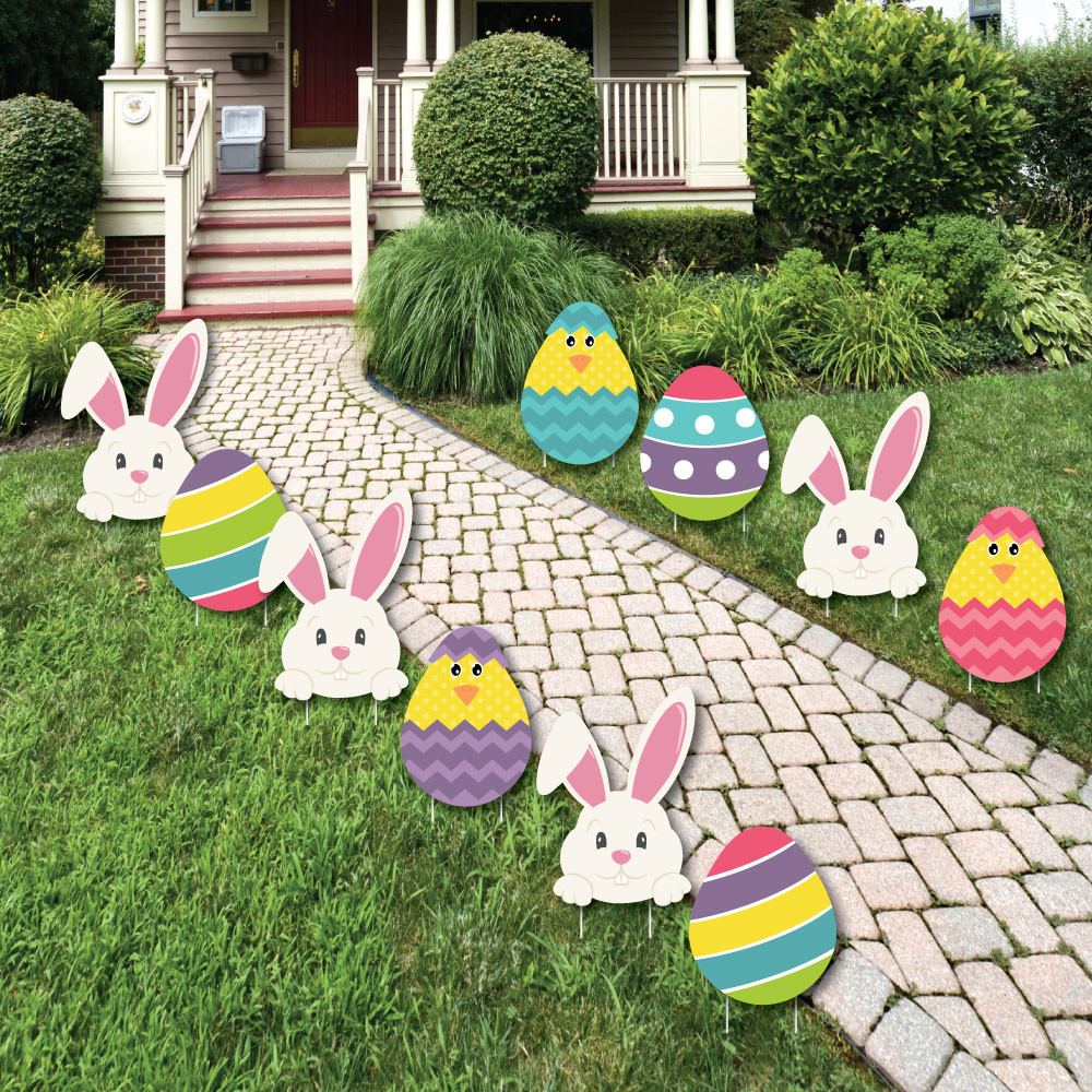 Outdoor Easter Decor
 Hippity Hoppity Easter Bunny & Egg Yard Decorations