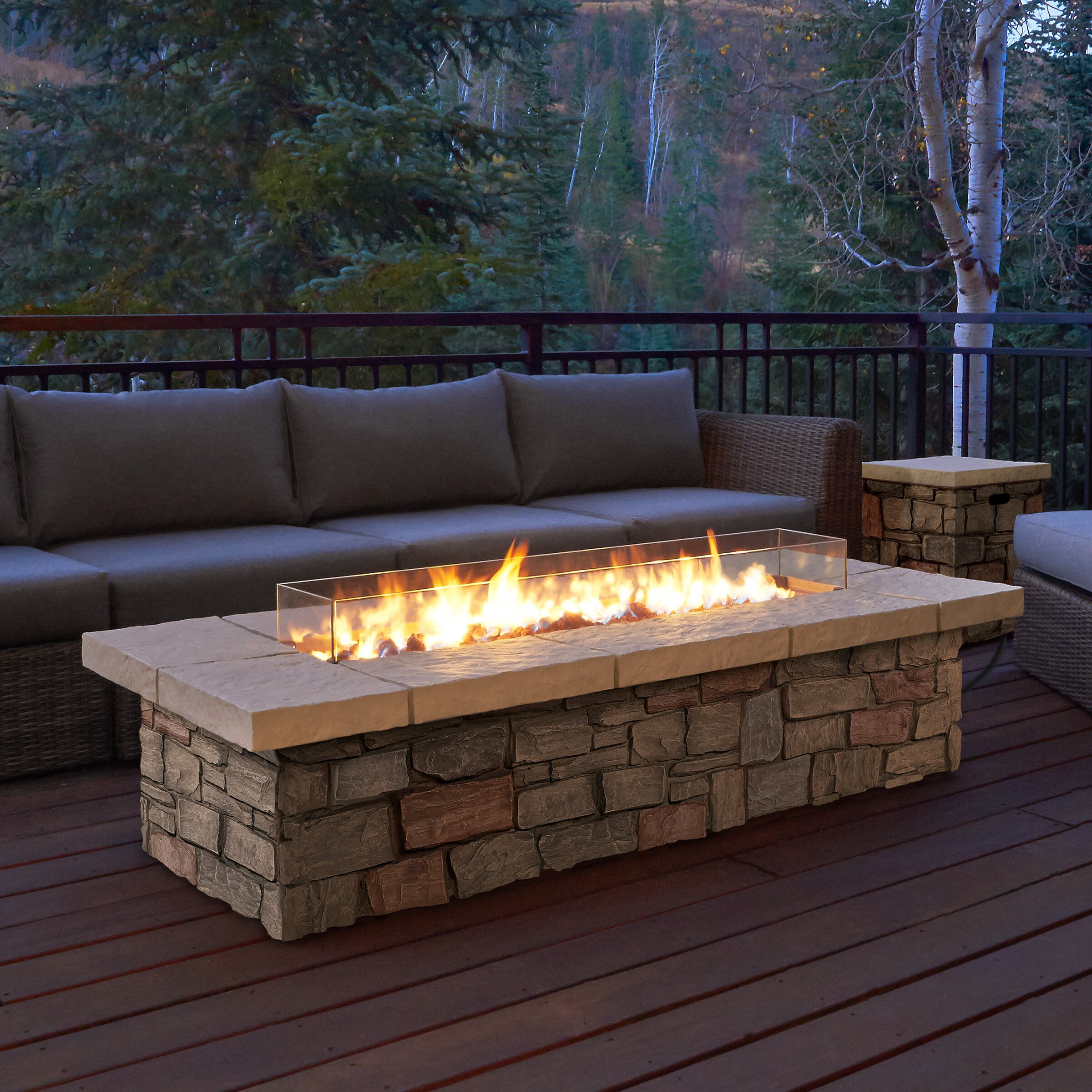 Outdoor Fire Pit Propane
 Real Flame Sedona Propane Fire Pit Table & Reviews