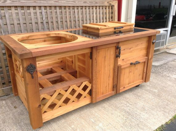 Outdoor Kitchen Prep Station
 Grill Table & Cabinets w Yeti Cooler Drawer Custom
