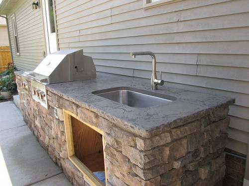 Outdoor Kitchen Sinks
 Three Outdoor Kitchens For Your House Too Networx