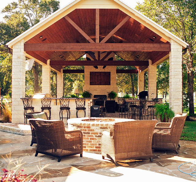 Outdoor Patio Kitchen Designs
 McBeth outdoor living Traditional Patio Houston by